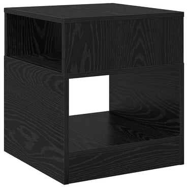 vidaXL Table d'appoint noir effet chêne 40,5 x 40 x 45 cm