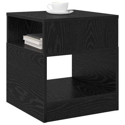 vidaXL Tables d'appoint 2 pcs Noir aspect chêne 40,5 x 40 x 45 cm
