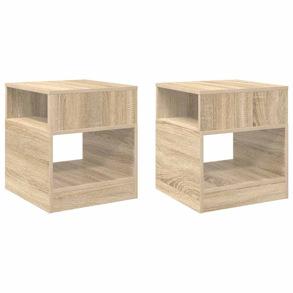 Beistelltisch 2 pcs Sonoma-Eiche 40,5 x 40 x 45 cm