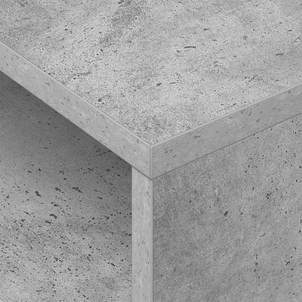 vidaXL Tables d'appoint 2 pcs Gris béton 40,5 x 40 x 45 cm Bois d'ingénierie