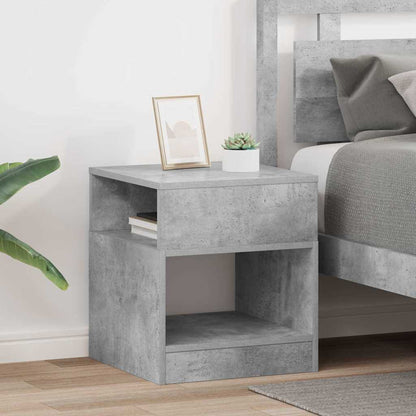 vidaXL Tables d'appoint 2 pcs Gris béton 40,5 x 40 x 45 cm Bois d'ingénierie