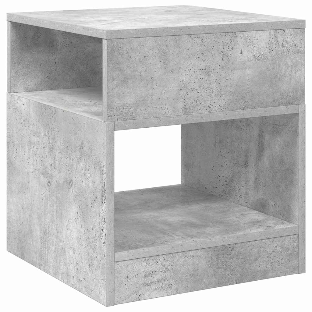 vidaXL Tables d'appoint 2 pcs Gris béton 40,5 x 40 x 45 cm Bois d'ingénierie