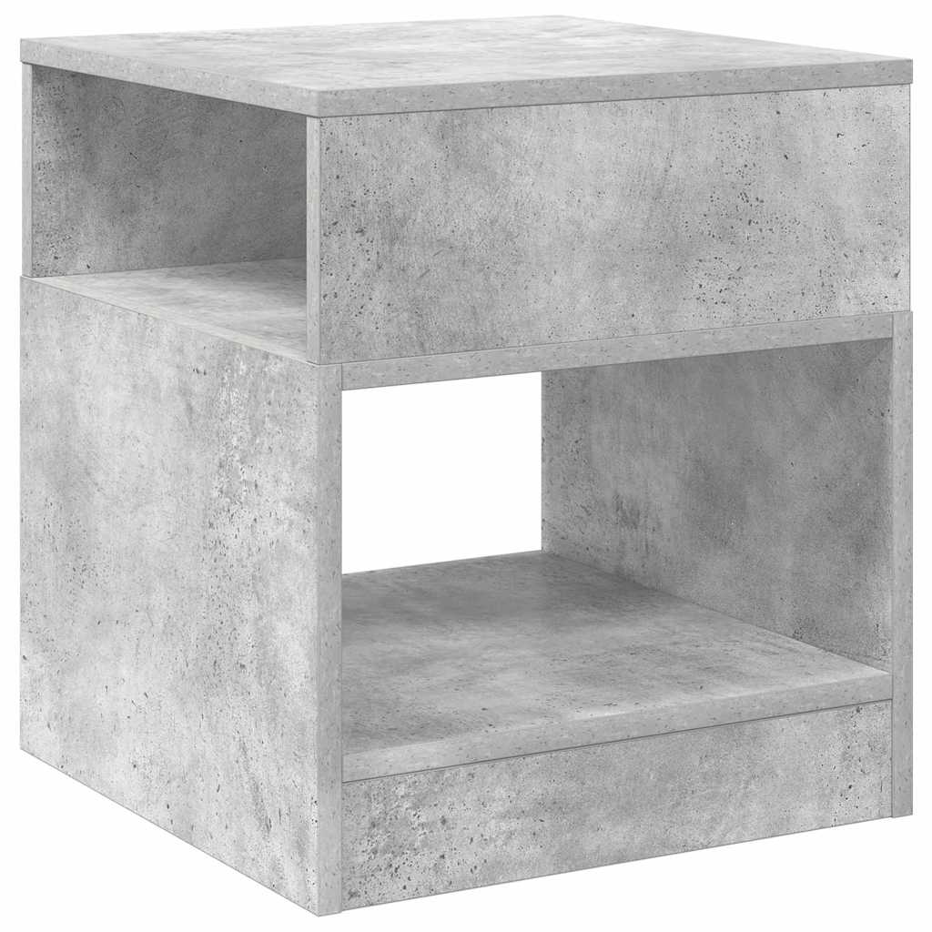 vidaXL Tables d'appoint 2 pcs Gris béton 40,5 x 40 x 45 cm Bois d'ingénierie
