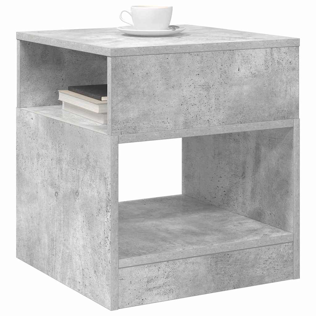 vidaXL Tables d'appoint 2 pcs Gris béton 40,5 x 40 x 45 cm Bois d'ingénierie