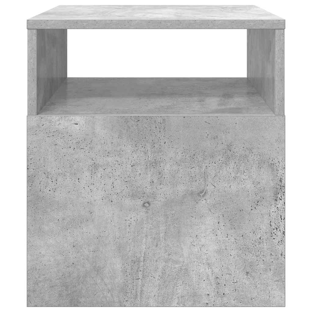 vidaXL Tables d'appoint 2 pcs Gris béton 40,5 x 40 x 45 cm Bois d'ingénierie