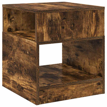 vidaXL Table d'appoint Chêne fumé 40,5 x 40 x 45 cm Bois d'ingénierie
