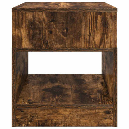 vidaXL Tables d'appoint 2 pcs Chêne fumé 40,5 x 40 x 45 cm