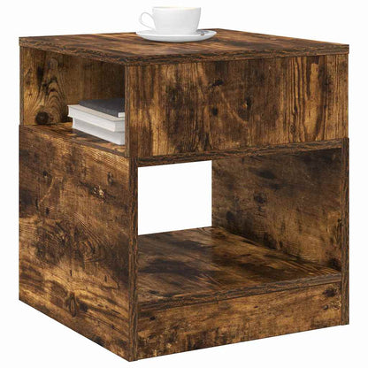 vidaXL Tables d'appoint 2 pcs Chêne fumé 40,5 x 40 x 45 cm