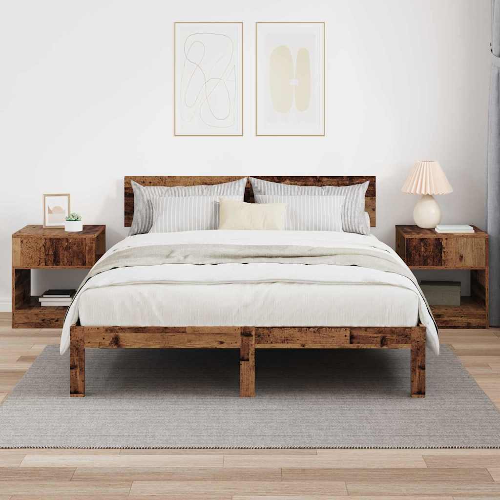 vidaXL Beistelltisch 2 pcs Altholz 40,5 x 40 x 45 cm Holzwerkstoff