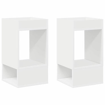 vidaXL Beistelltisch 2 pcs Weiß 30 x 30 x 56 cm Holzwerkstoff