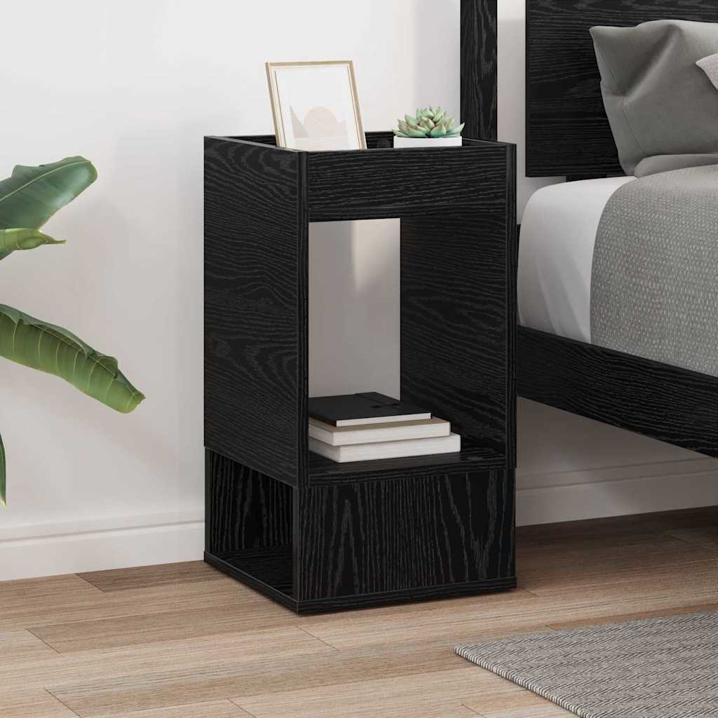 vidaXL Beistelltisch Schwarz Eichen-Optik 30 x 30 x 56 cm