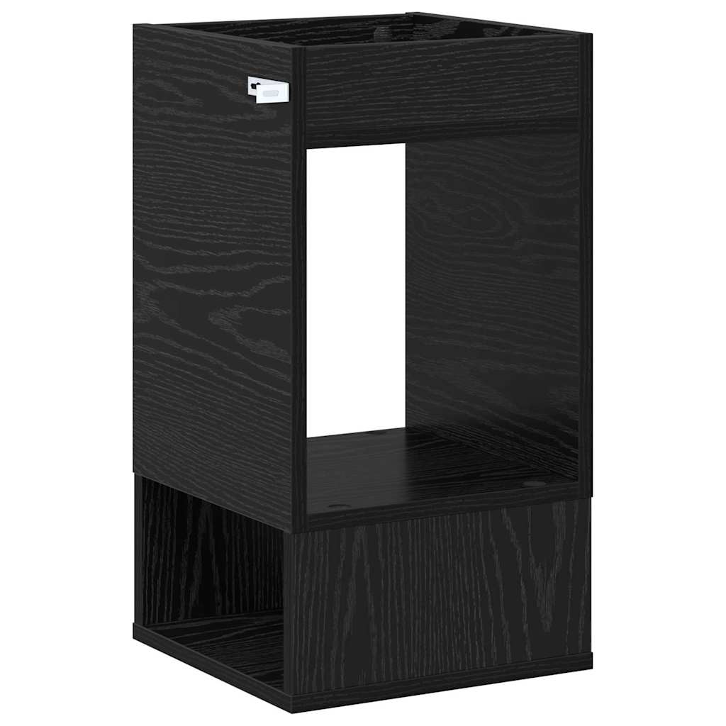 vidaXL Beistelltisch Schwarz Eichen-Optik 30 x 30 x 56 cm