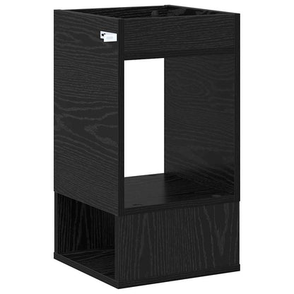 vidaXL Beistelltisch 2 pcs Schwarz Eichen-Optik 30 x 30 x 56 cm
