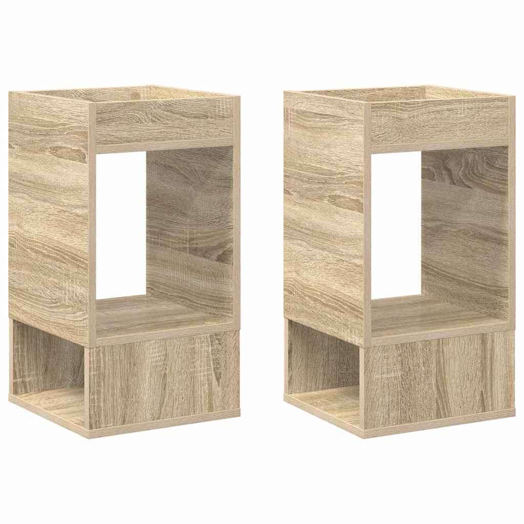 Beistelltisch 2 pcs Sonoma-Eiche 30 x 30 x 56 cm Holzwerkstoff
