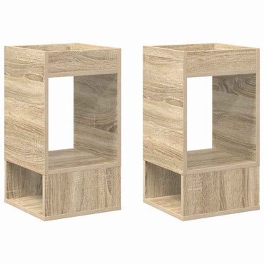 vidaXL Beistelltisch 2 pcs Sonoma-Eiche 30 x 30 x 56 cm Holzwerkstoff