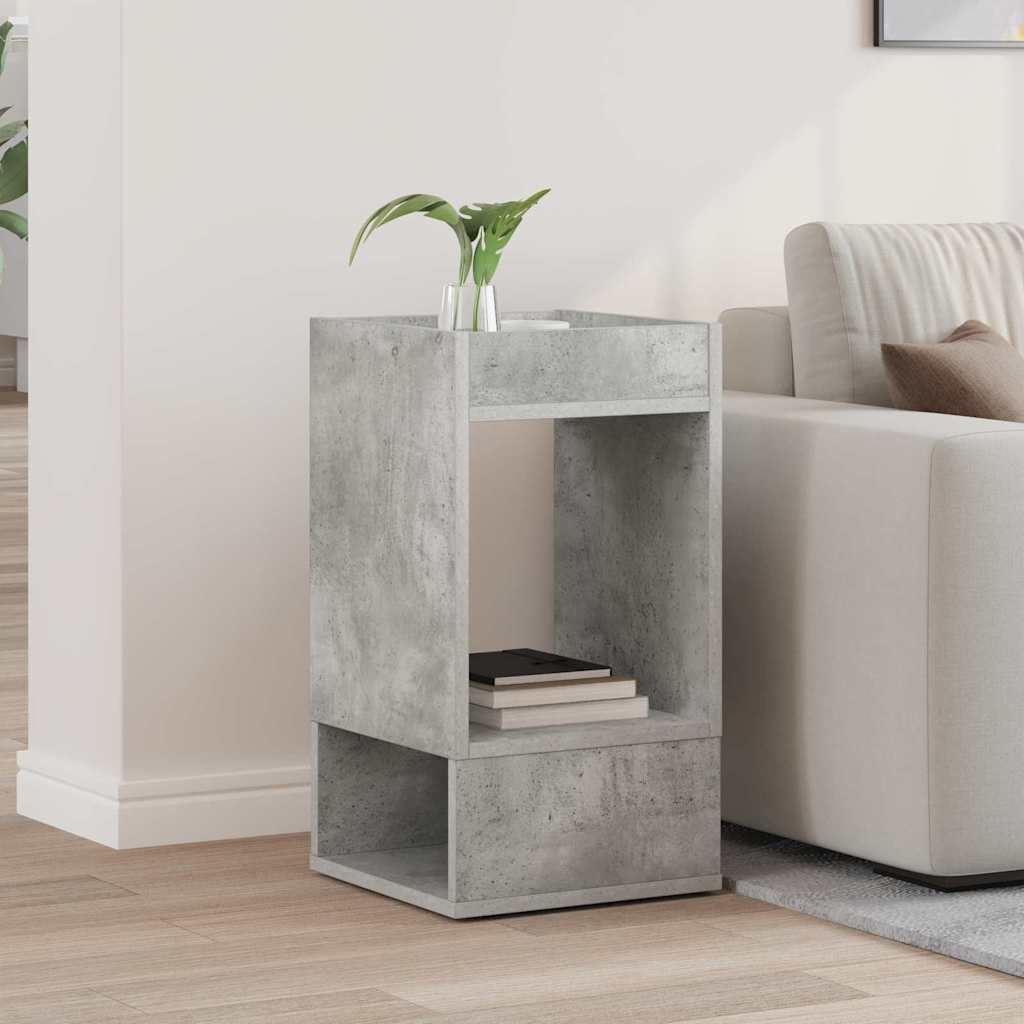 vidaXL Beistelltisch Beton Grau 30 x 30 x 56 cm Holzwerkstoff