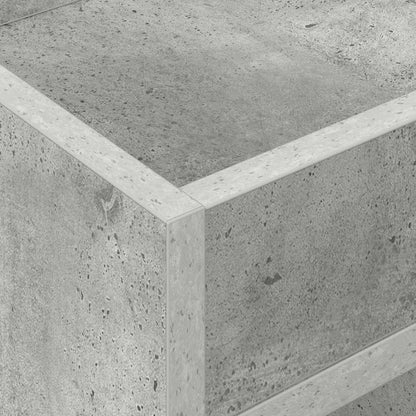 vidaXL Beistelltisch 2 pcs Beton Grau 30 x 30 x 56 cm Holzwerkstoff