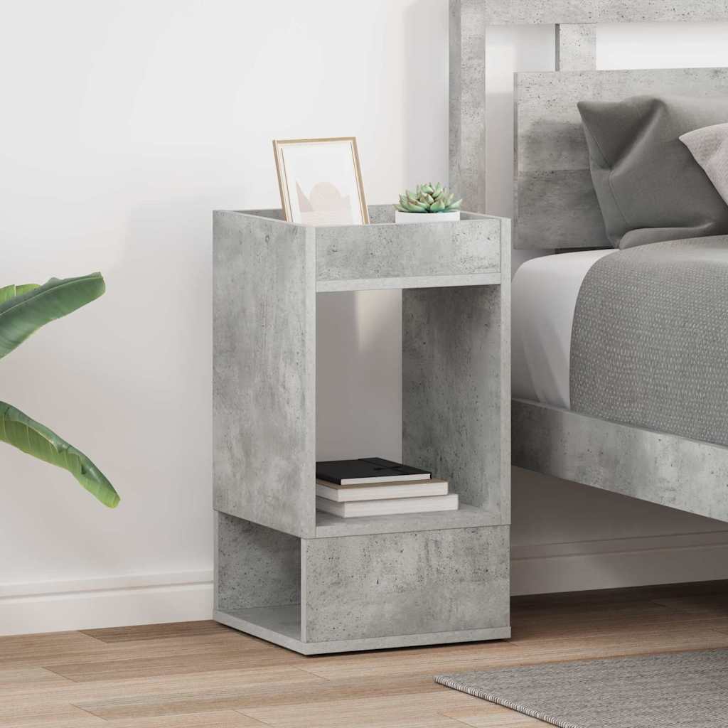 vidaXL Beistelltisch 2 pcs Beton Grau 30 x 30 x 56 cm Holzwerkstoff