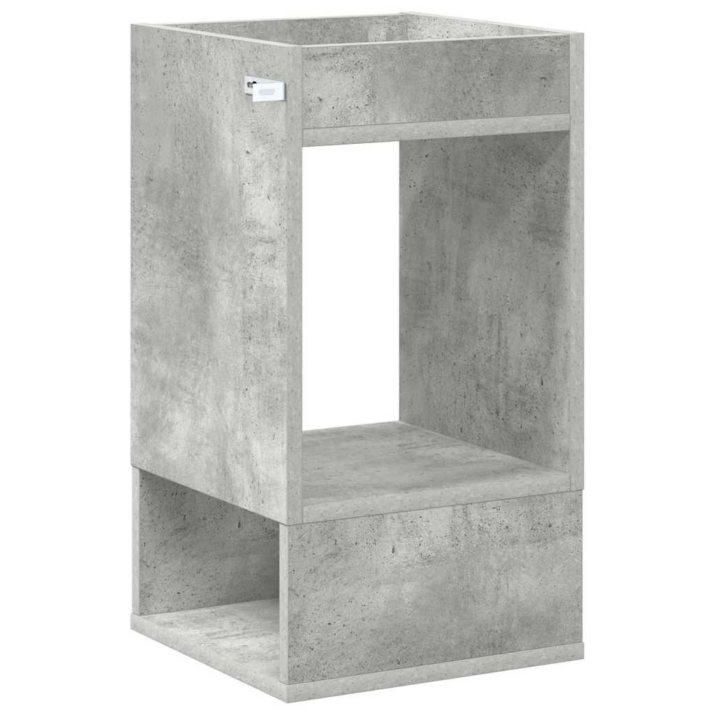 vidaXL Beistelltisch 2 pcs Beton Grau 30 x 30 x 56 cm Holzwerkstoff