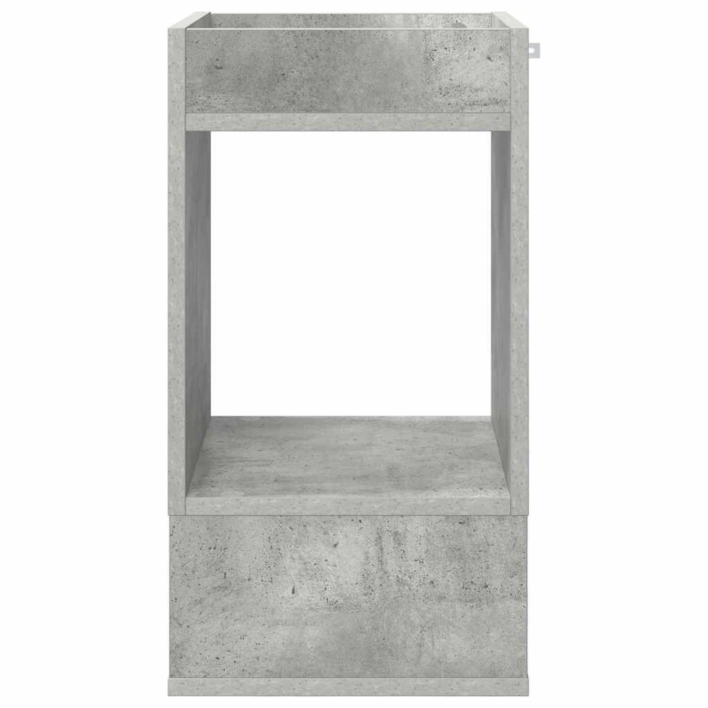 vidaXL Beistelltisch 2 pcs Beton Grau 30 x 30 x 56 cm Holzwerkstoff