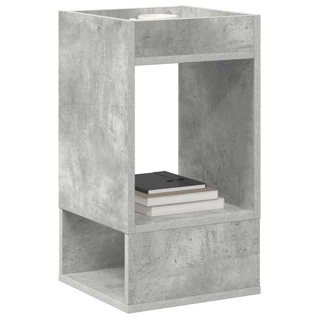 vidaXL Beistelltisch 2 pcs Beton Grau 30 x 30 x 56 cm Holzwerkstoff