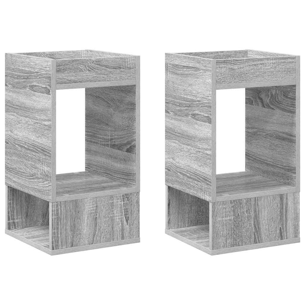 vidaXL Beistelltisch 2 pcs Graues Sonoma 30 x 30 x 56 cm Holzwerkstoff