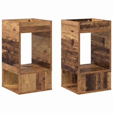 vidaXL Beistelltisch 2 pcs Altholz 30 x 30 x 56 cm Holzwerkstoff