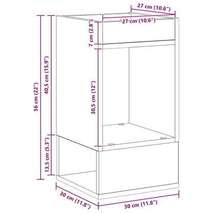 Beistelltisch Artisan-Eiche 30 x 30 x 56 cm Holzwerkstoff