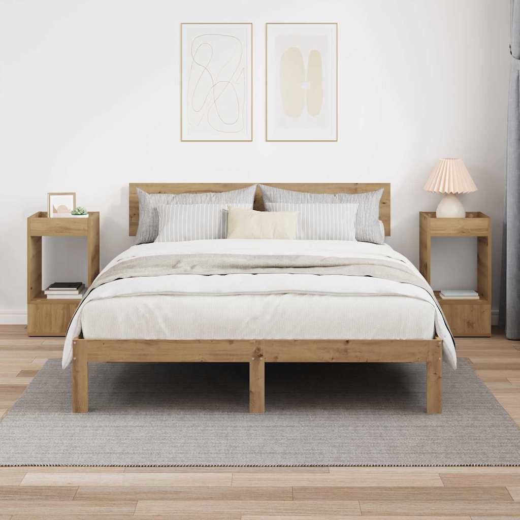 vidaXL Beistelltisch 2 pcs Artisan-Eiche 30 x 30 x 56 cm Holzwerkstoff