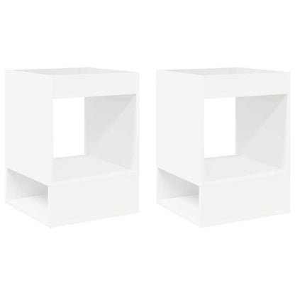 Beistelltisch 2 pcs Weiß 40 x 40 x 56 cm Holzwerkstoff