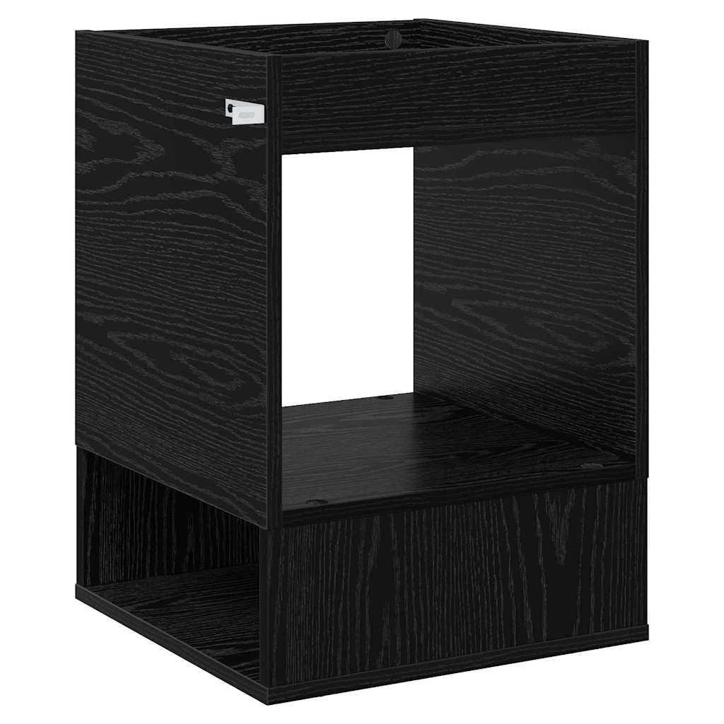 vidaXL Beistelltisch Schwarz Eichen-Optik 40 x 40 x 56 cm