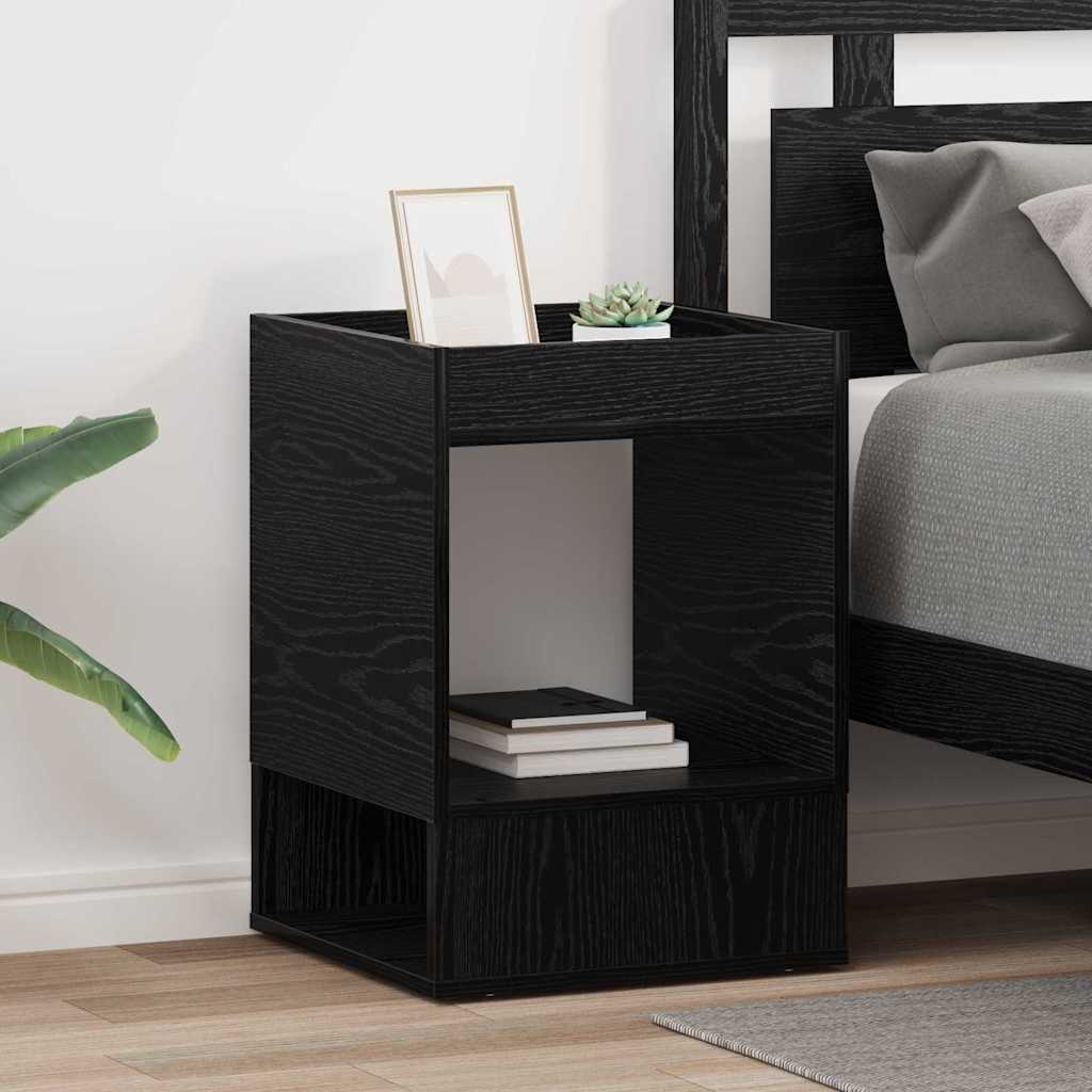 vidaXL Beistelltisch 2 pcs Schwarz Eichen-Optik 40 x 40 x 56 cm