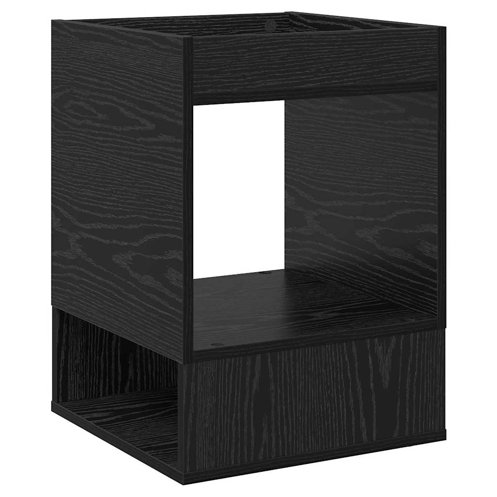 vidaXL Beistelltisch 2 pcs Schwarz Eichen-Optik 40 x 40 x 56 cm