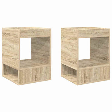 vidaXL Beistelltisch 2 pcs Sonoma-Eiche 40 x 40 x 56 cm Holzwerkstoff
