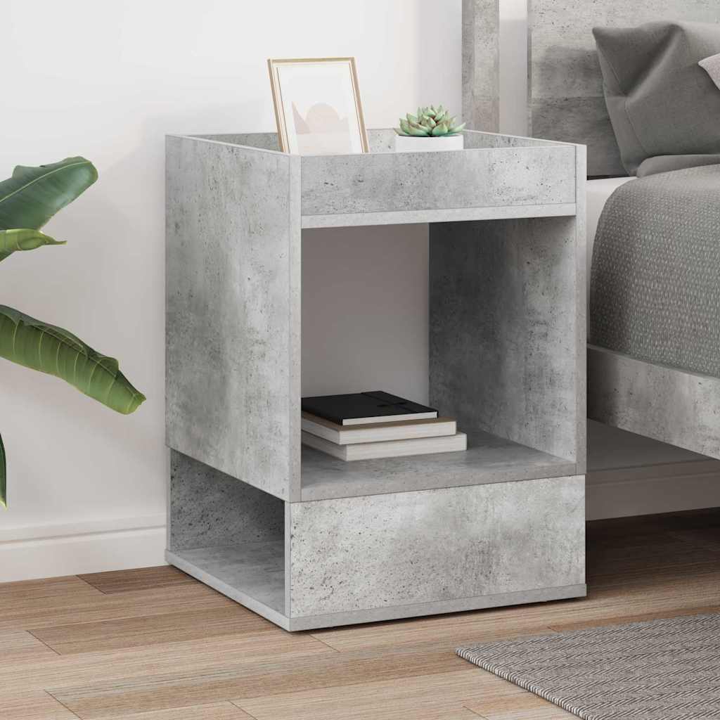 vidaXL Beistelltisch Beton Grau 40 x 40 x 56 cm Holzwerkstoff