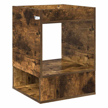 vidaXL Beistelltisch 2 pcs Geräucherte Eiche 40 x 40 x 56 cm