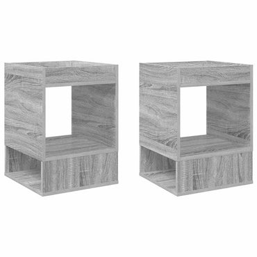 vidaXL Beistelltisch 2 pcs Graues Sonoma 40 x 40 x 56 cm Holzwerkstoff