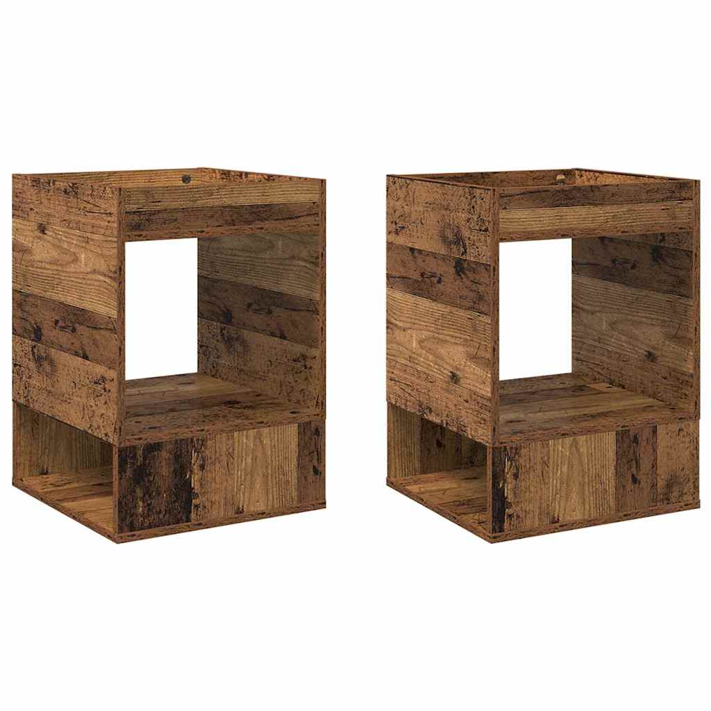 vidaXL Beistelltisch 2 pcs Altholz 40 x 40 x 56 cm Holzwerkstoff