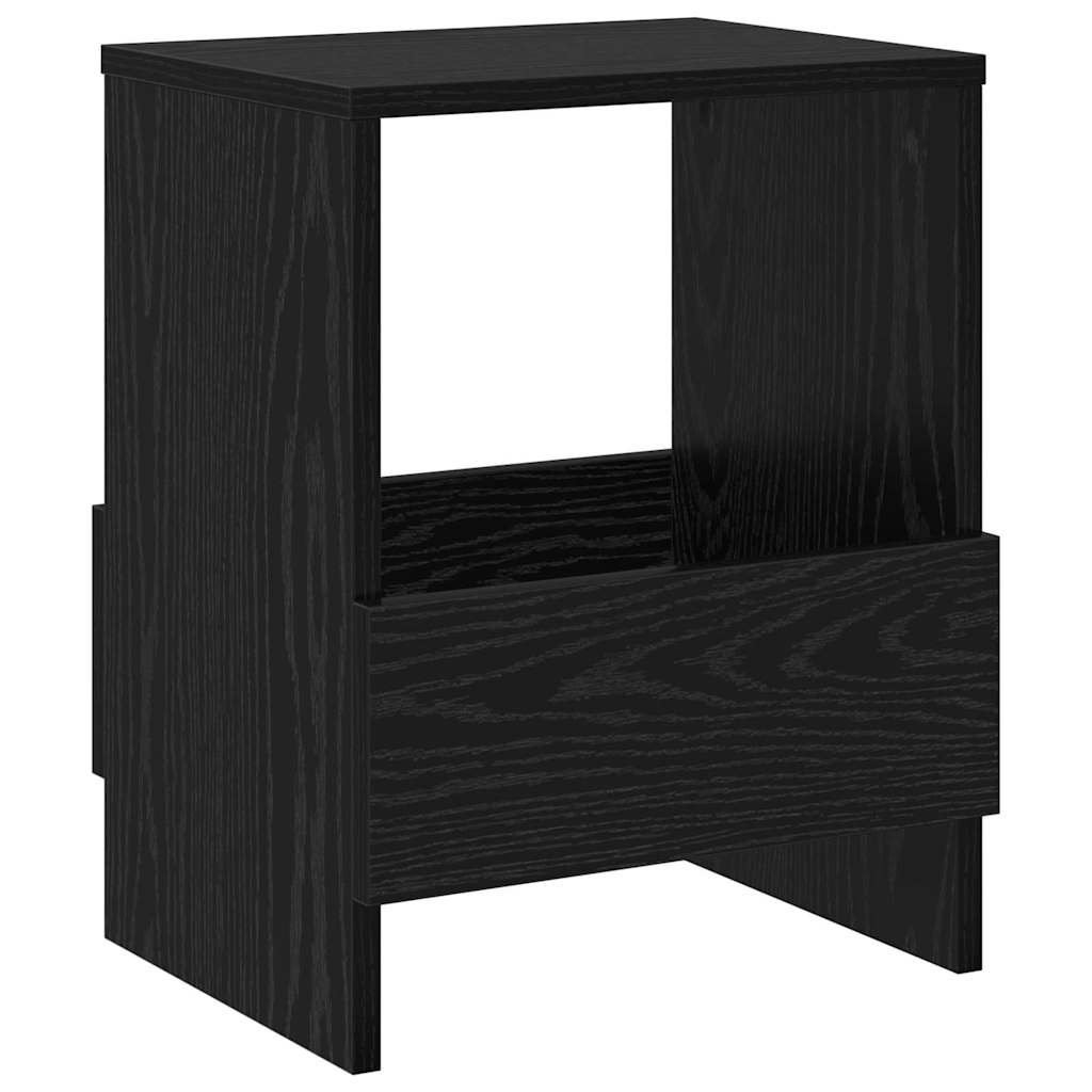 Magazinregal 2 pcs Schwarz Eichen-Optik 35 x 30 x 45 cm