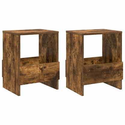 Magazinregal 2 pcs Geräucherte Eiche 35 x 30 x 45 cm