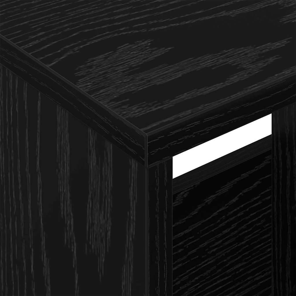 Magazinregal Schwarz Eichen-Optik 68,5 x 30 x 45 cm