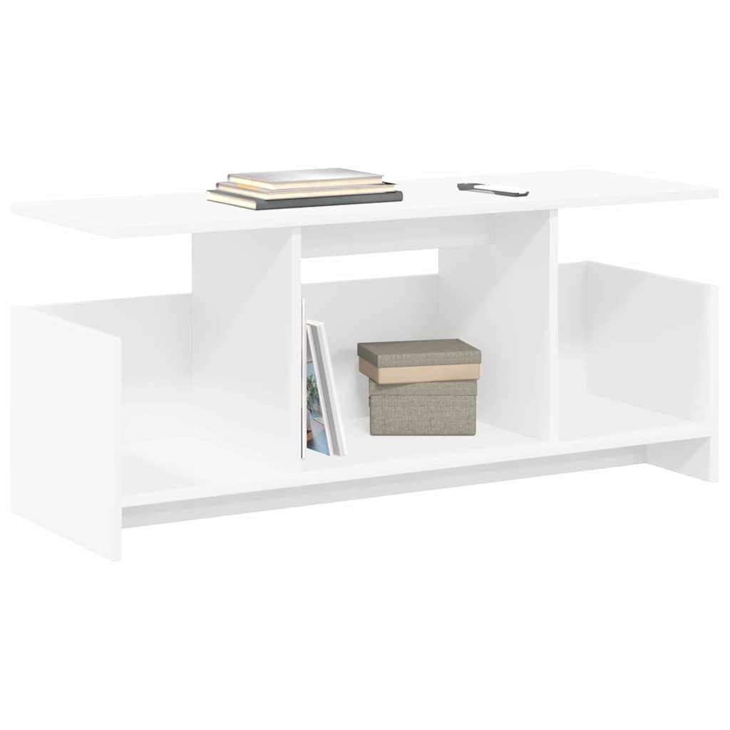 vidaXL TV-Ständer Weiß 102 x 35 x 45 cm Holzwerkstoff