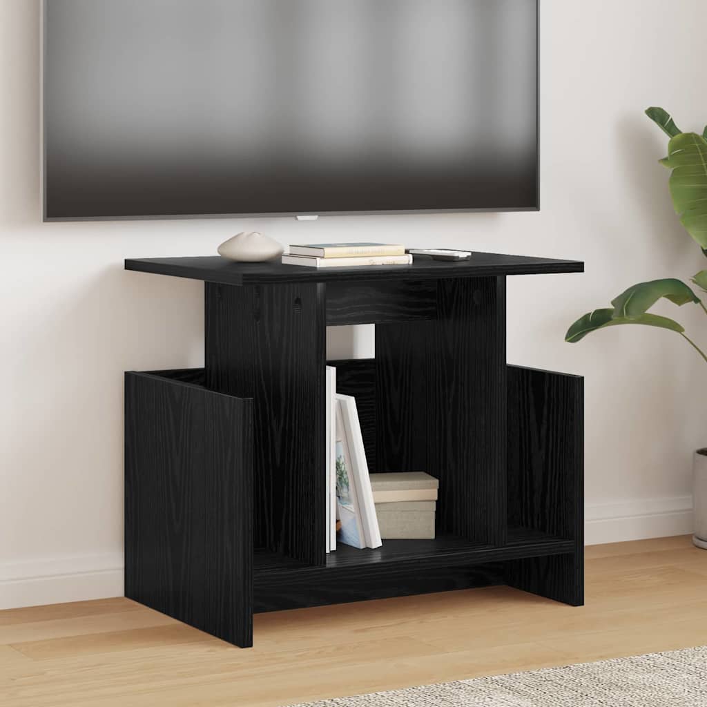 vidaXL TV-Ständer 2 pcs Schwarz Eichen-Optik 50 x 35 x 45 cm