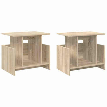 vidaXL TV-Ständer 2 pcs Sonoma-Eiche 50 x 35 x 45 cm Holzwerkstoff