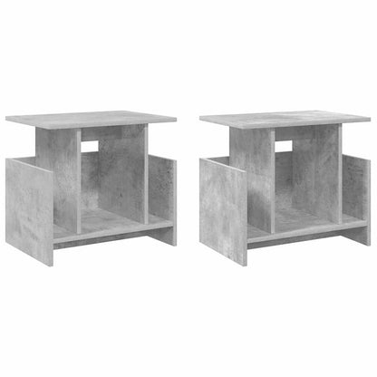 vidaXL TV-Ständer 2 pcs Beton Grau 50 x 35 x 45 cm Holzwerkstoff