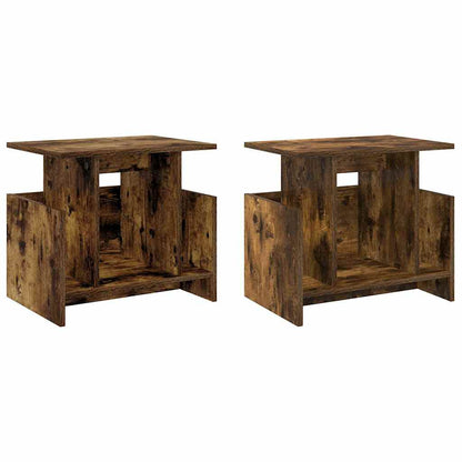 vidaXL TV-Ständer 2 pcs Geräucherte Eiche 50 x 35 x 45 cm