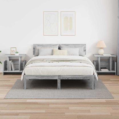 vidaXL TV-Ständer 2 pcs Graues Sonoma 50 x 35 x 45 cm Holzwerkstoff