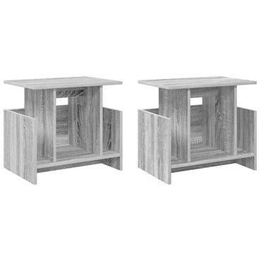 vidaXL TV-Ständer 2 pcs Graues Sonoma 50 x 35 x 45 cm Holzwerkstoff