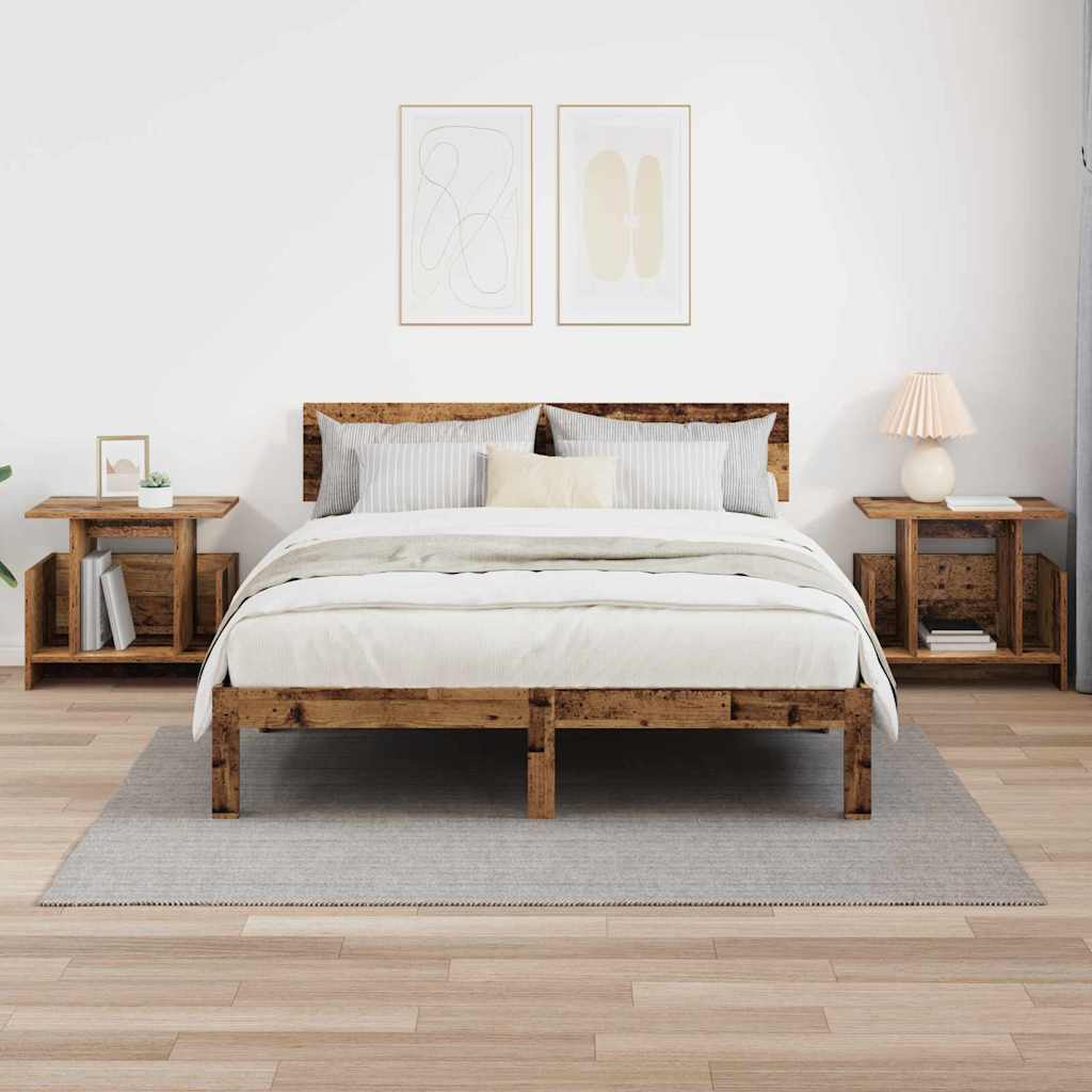 vidaXL TV-Ständer 2 pcs Altholz 50 x 35 x 45 cm Holzwerkstoff