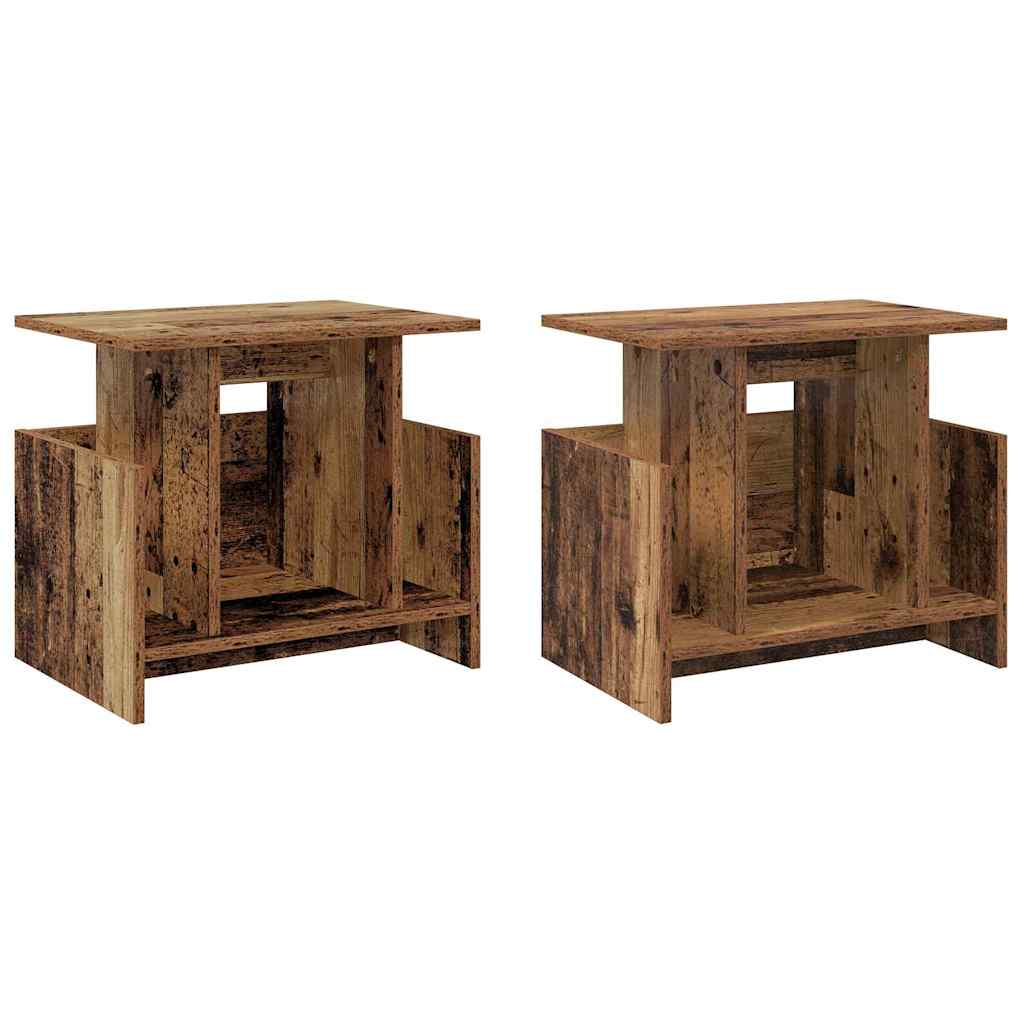 vidaXL TV-Ständer 2 pcs Altholz 50 x 35 x 45 cm Holzwerkstoff